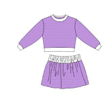 9.7 Pre-order girls plaid long sleeve skorts outfits yoga