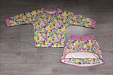 Sample  GLD1824  baby girl clothes mardi gras camolong sleeve skirt outfits