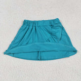 GLK0060 Girls blue floral Skirt