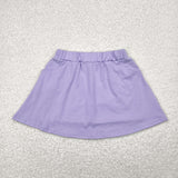 GLK0067 Girls purple Skirt cotton