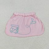 GLK0071 Girls embroidered golf pink Skirt