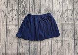 Pre-order GLK0108  Girls girls solid navy Skirt yoga