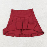 GLK0124 Girls Wine red Skirt yoga