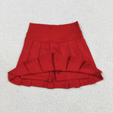 GLK0125 Girls red Skirt yoga