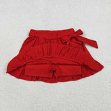 GLK0215 Girls girls red floral Skirt