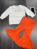 Halloween black and orange  girls clothing