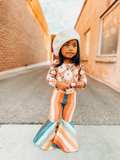 5.5 GLP0447-- orange floral and stripe pants girls clothing-