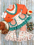 long sleeve pumpkin orange girls  clothing