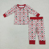Matching kids Christmas bow long sleeve clothing