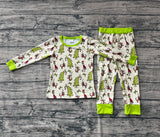 Pre-order GLP2603 Girls Christmas Santa Claus green pajamas