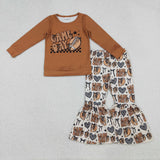 GLP2721   toddler girl clothes game day  football  set
