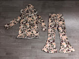 Sample Baby Girls camo ruffle hooded long sleeves pants outfits