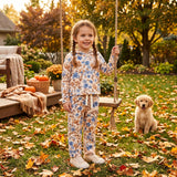 GLP3323 RTS kids girl clothes leaves girl fall winter clothes hoodies outfit