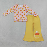 GLP3535 RTS baby girl clothes candy print toddler girl Halloween outfit