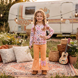GLP3536 RTS baby girl clothes bows print toddler girl Halloween outfit