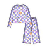 Preorder MOQ 5 pcs Each Style Happy New Year Stripe Yoga Girls Set-2026.8.20