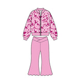 Preorder MOQ 5 pcs Each Color Hunting Camo Yoga Girls Coat Scallop Edge Pants Set-2026.8.20