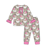 Preorder MOQ 5 pcs Each Style Christmas Santa Camo Pajamas Kids Matching Clothes-2026.8.19