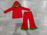 Sample Ruffles Christmas Girls Hoodie Sets-real pics