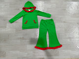 Sample Ruffles Christmas Girls Hoodie Sets-real pics
