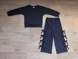 Sample girls long sleeve ruffle pants outfits COTTON