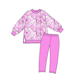 10.14 Pre-order girls branch long sleeve SOLID pant outfits yoga