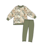 10.14 Pre-order girls branch long sleeve SOLID pant outfits yoga