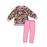 10.14 Pre-order girls branch long sleeve SOLID pant outfits yoga