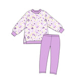 10.14 Pre-order girls LEOPARD long sleeve SOLID pant outfits yoga