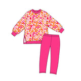 10.14 Pre-order girls LEOPARD long sleeve SOLID pant outfits yoga