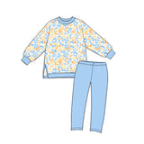 10.14 Pre-order girls LEOPARD long sleeve SOLID pant outfits yoga