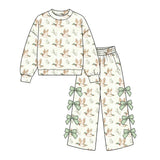10.21 Pre-order girls duck long sleeve bow pants outfits