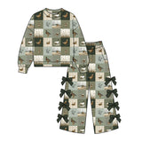 10.21 Pre-order girls duck long sleeve bow pants outfits