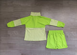 6.19 Pre-order GLS0109 Girls stripe green zipper long sleeve shorts Outfits yoga
