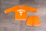 Pre-order GLS0163 girls TENNESSEE orange long sleeve shorts outfits vinyl