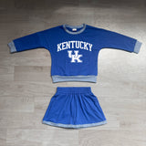 Pre-order GLS0164 girls KENTUCKY blue long sleeve shorts outfits vinyl