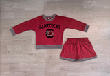 Pre-order GLS0169 girls GAM red long sleeve shorts outfits vinyl