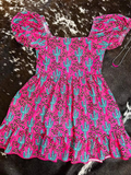 western cactus pink  girls dress