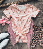 western skull cow tassel dress