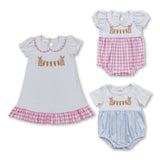 Family Matching Baby girls boys Easter rabbit carrot outfits embroidery