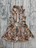 Pre-order GSD1384 Girls branch leaves sleeveless yoga dress