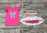 GSD1688 baby Girls rose flying sleeve embroidered bow Dress