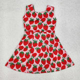 GSD1843 baby Girls sleeveless red Strawberry Dress