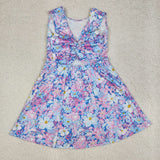 GSD1845 baby Girls sleeveless yoga blue purple Dress