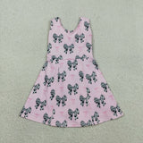 GSD1853 baby Girls pink black bow Dress