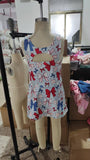 GSD2151 girls July Fourth bow skirt outfits yoga
