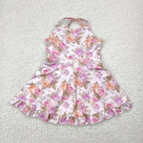 GSD2280 girls sleeveless Spring floral Dress yoga