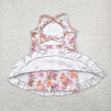 GSD2280 girls sleeveless Spring floral Dress yoga