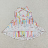 GSD2288 girls sleeveless pink bow Dress yoga