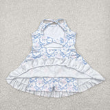 GSD2290 girls sleeveless bow Dress yoga